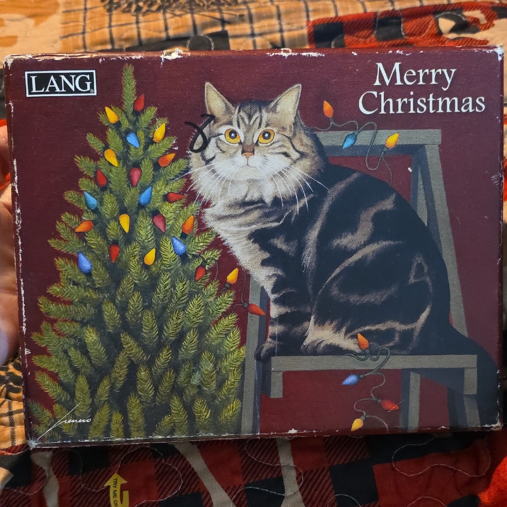 Lang Merry Christmas Cat Cards Vintage 18 Cards
